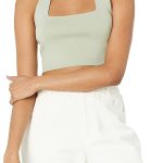 The Drop Women's Greta Fitted Square-Neck Halter Sweater Bralette